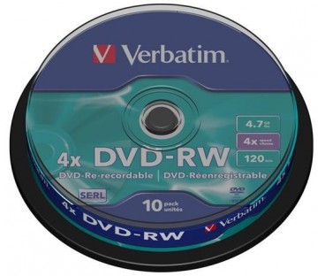 Płyty DVD-RW Verbatim SERL spindle (10szt)