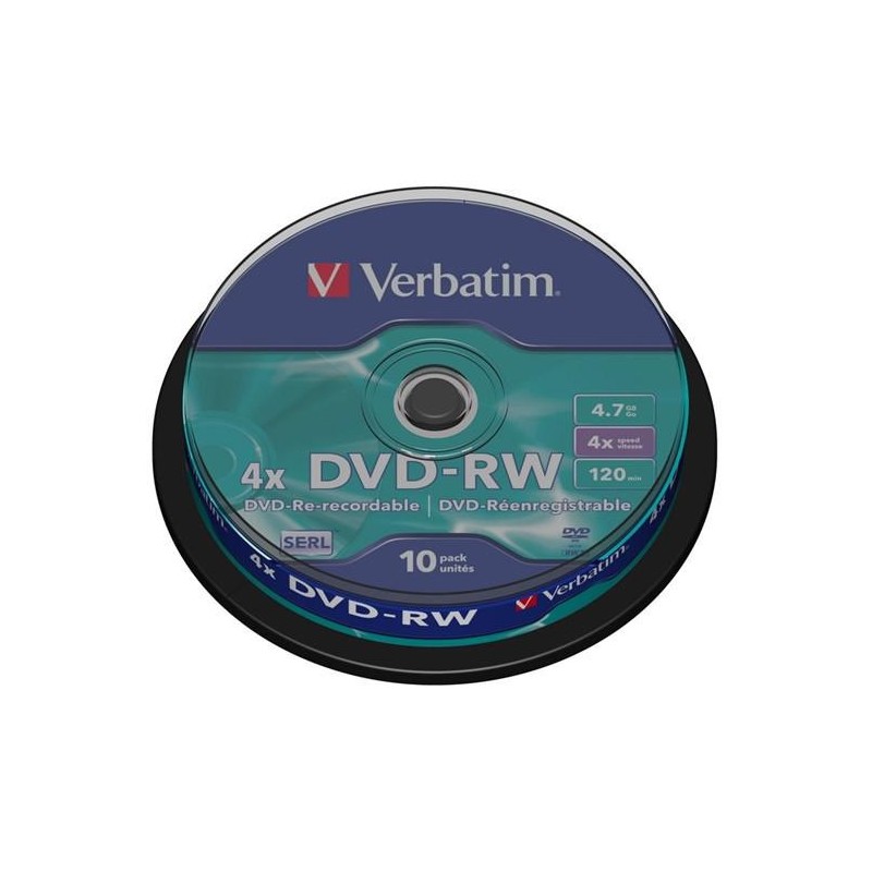 Płyty DVD-RW Verbatim SERL spindle (10szt)