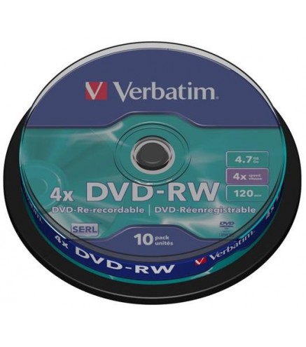Płyty DVD-RW Verbatim SERL spindle (10szt)