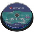 Płyty DVD-RW Verbatim SERL spindle (10szt)