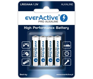 Bateria LR03 (AAA) everActive Pro Alcaline (blister 4 szt.)