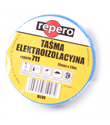 TAŚMA IZOLACYJNA REPERO 711E NIEBIESKA 19MMX20M
