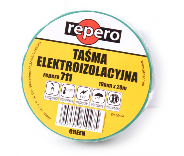 TAŚMA IZOLACYJNA REPERO 711E ZIELONA 19MMX20M