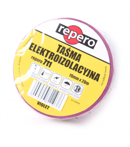 TAŚMA IZOLACYJNA REPERO 711E FIOLETOWA 19MMX20M
