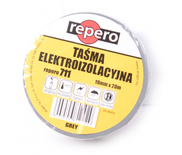 TAŚMA IZOLACYJNA REPERO 711E SZARA 19MMX20M
