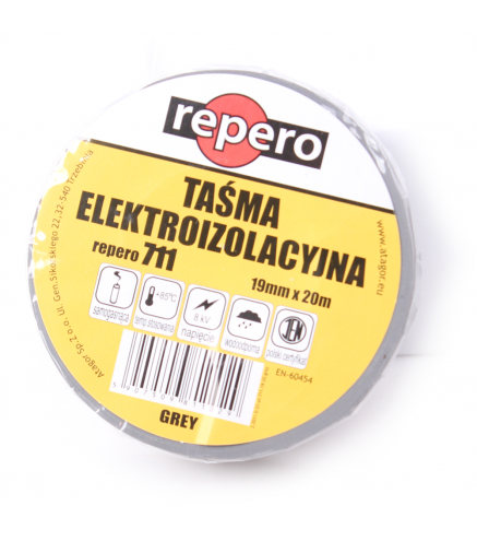 TAŚMA IZOLACYJNA REPERO 711E SZARA 19MMX20M