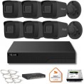 Zestaw monitoringu Hilook 6x IPC-B141H-C black z dyskiem 2TB
