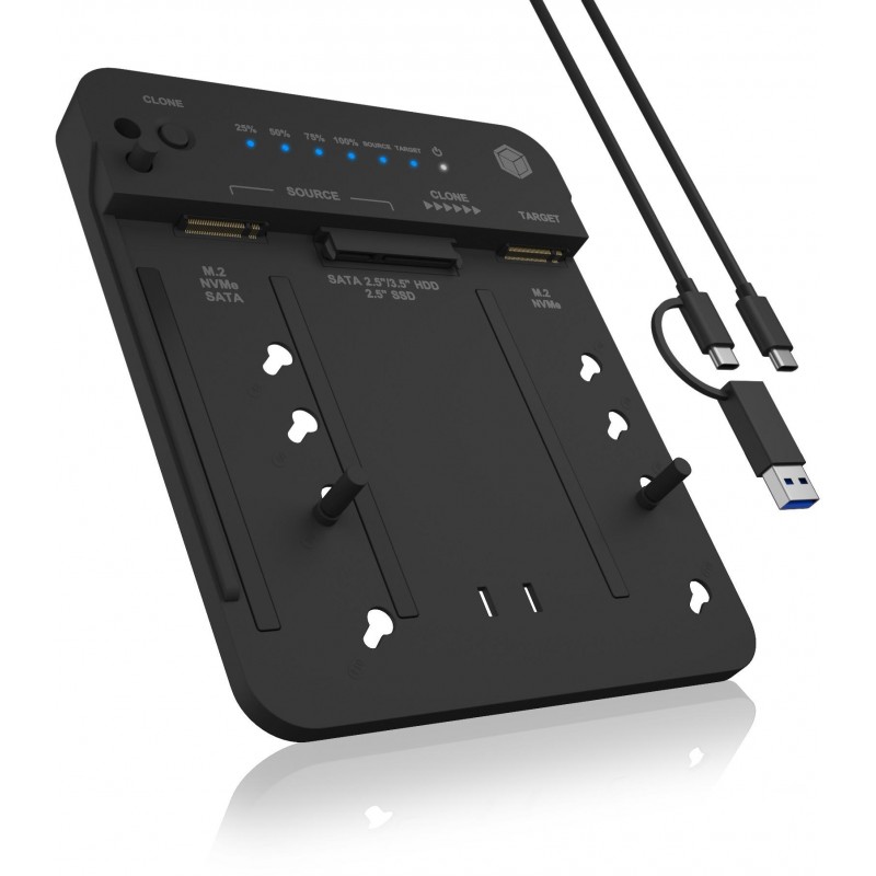 Stacja klonująca i dokująca IcyBox  IB-2913MCL-C31 dla M.2 NVMe SSD i HDD