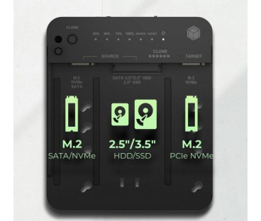 Stacja klonująca i dokująca IcyBox  IB-2913MCL-C31 dla M.2 NVMe SSD i HDD