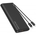 Powerbank Veger 25000 mAh 130 W PD QC 3.0 USB-A USB-C czarny z kablami USB-C i Lightning