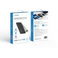Powerbank Veger 25000 mAh 130 W PD QC 3.0 USB-A USB-C czarny z kablami USB-C i Lightning