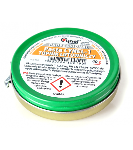 PASTA LUTOWNICZA CYNEL-1 40G DO LUTOWANIA MIĘKKIEGO