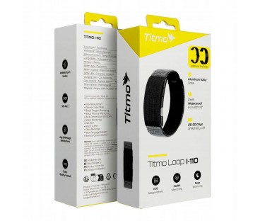 Inteligentny smartband Titmo Loop I-110 Bluetooth EKG HRV HR BP SPO2 IP68 czarny