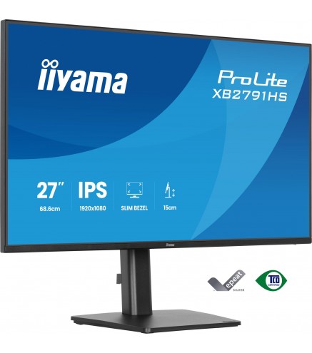 Monitor LED IIYAMA XB2791HS-B1 HDMI DisplayPort IPS 120Hz 1ms HAS PIVOT głośniki