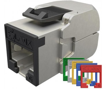 Moduł Keystone beznarzędziowy samozaciskowy SOLARIX Cat.6 STP RJ45 RAL FIT