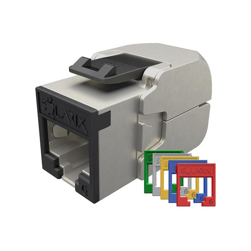 Moduł Keystone beznarzędziowy samozaciskowy SOLARIX Cat.6 STP RJ45 RAL FIT