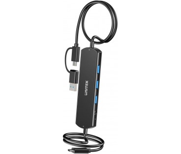 Unitek KVM Hub 10 Gbps - przełączanie między 2 hostami, 3×USB-A