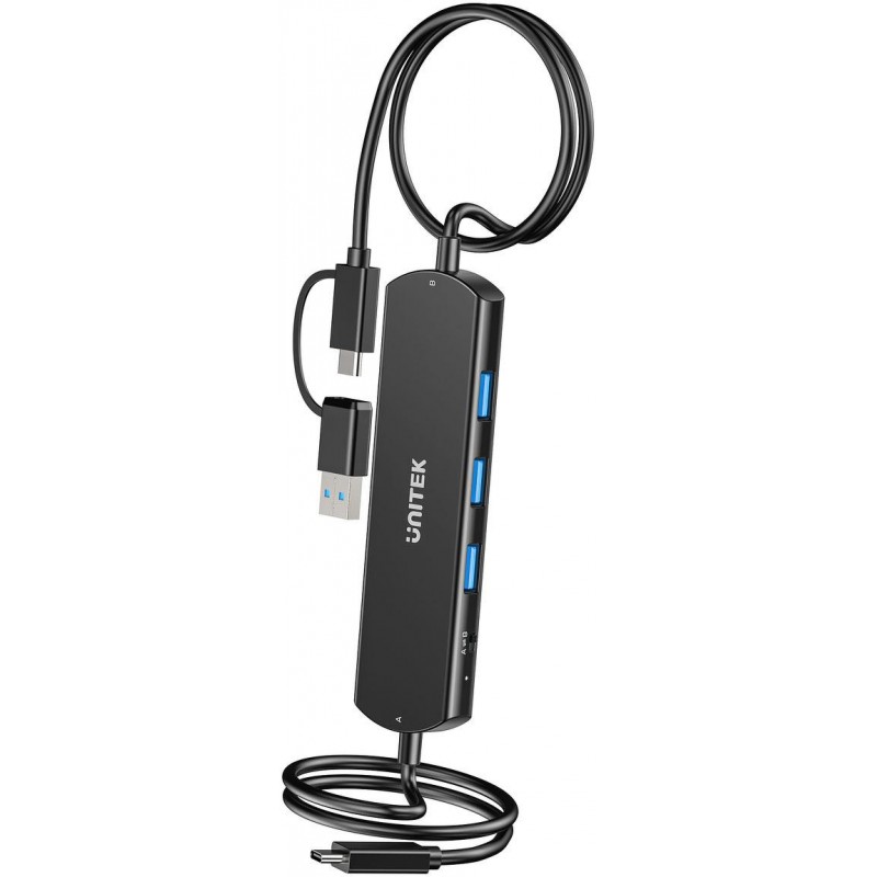 Unitek KVM Hub 10 Gbps - przełączanie między 2 hostami, 3×USB-A