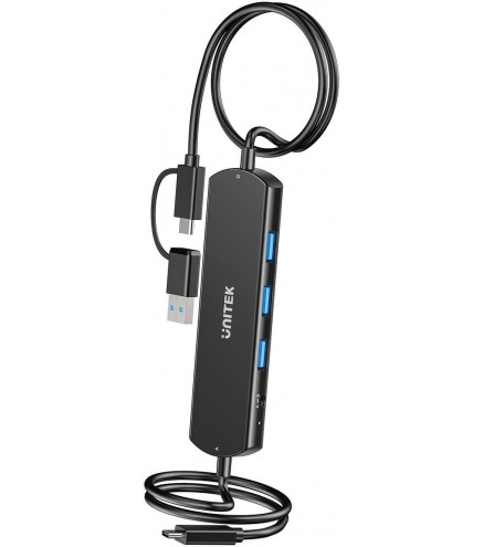 Unitek KVM Hub 10 Gbps - przełączanie między 2 hostami, 3×USB-A