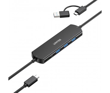 Unitek KVM Hub 10 Gbps - przełączanie między 2 hostami, 3×USB-A