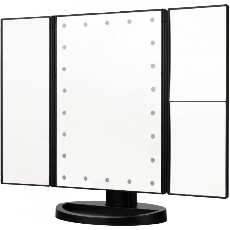 Lusterko do makijażu Humanas HS-ML04 z podświetleniem LED - czarny