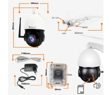 Kamera IP ORLLO Z10 WiFi POE z panelem fotowoltaicznym SM6030 PRO