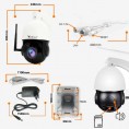 Kamera IP ORLLO Z10 WiFi POE z panelem fotowoltaicznym SM6030 PRO