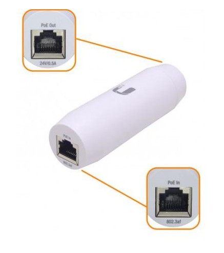 UBIQUITI Instant PoE Indoor Adapter 48V 802.3af GIGABIT (INS-3AF-I-G)