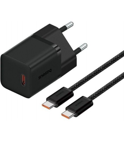 Ładowarka sieciowa Baseus GaN 5 Fast Charger Mini P10110902113-00 30 W USB-C PD 3.0 QC 3.0 + kabel
