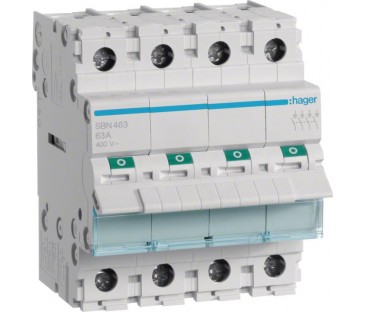 Modułowy rozłącznik izolacyjny 4P 63A 400VAC SBN463
