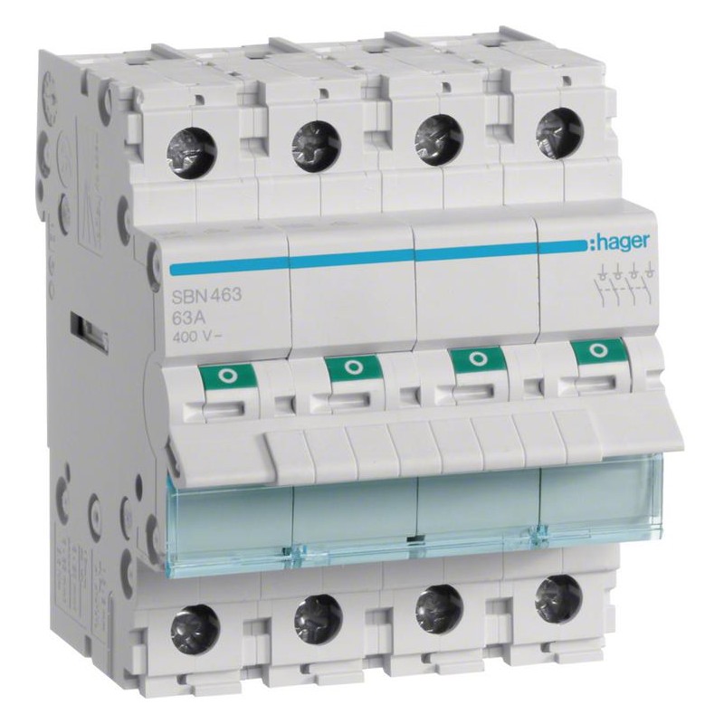Modułowy rozłącznik izolacyjny 4P 63A 400VAC SBN463
