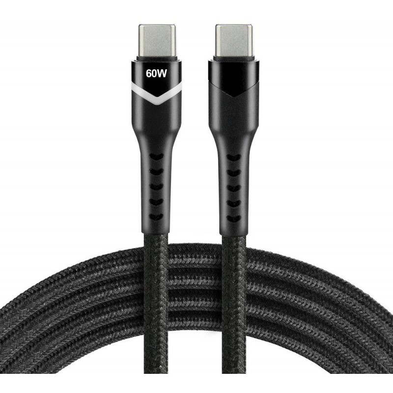 KABEL USB-C / USB-C RGB LED everActive CBB-2PDR 200cm 3A