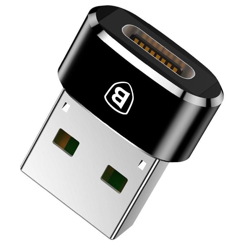 Adapter przejściówka OTG USB-C / USB-A Baseus Mini CAAOTG-01 czarna