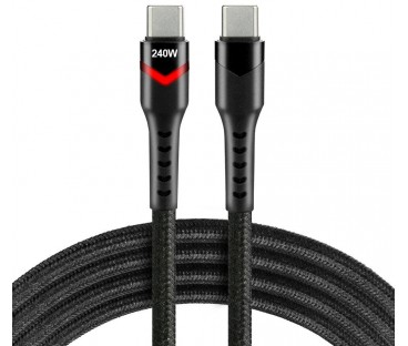 KABEL USB-C / USB-C LED RGB everActive CBB-1PDRS 100cm 48V 5A 240W
