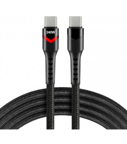 KABEL USB-C / USB-C LED RGB everActive CBB-1PDRS 100cm 48V 5A 240W