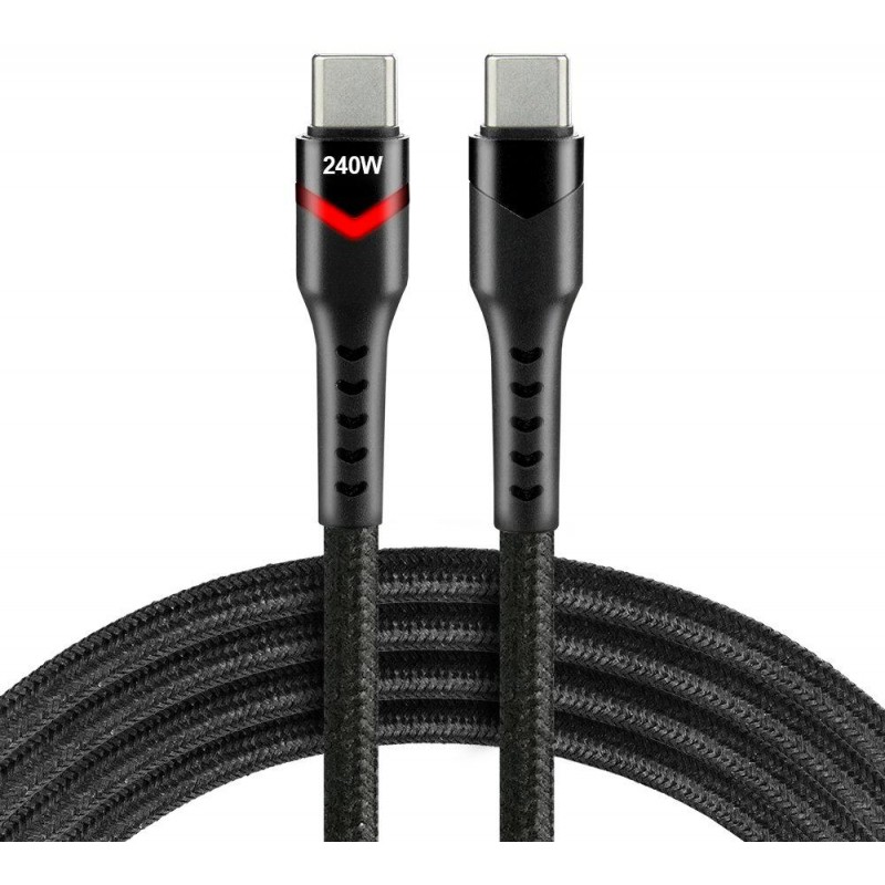 KABEL USB-C / USB-C LED RGB everActive CBB-2PDRS 200cm 48V 5A 240W