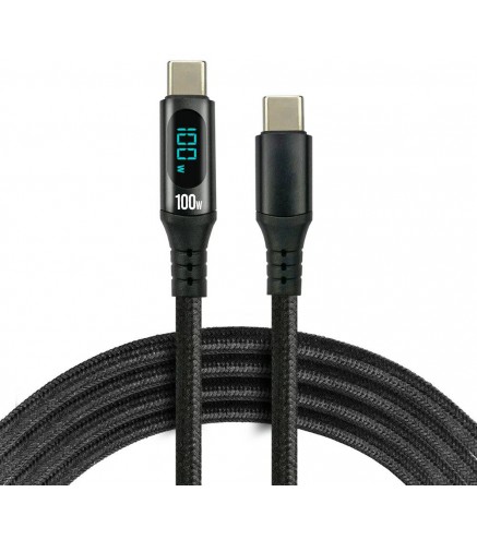 KABEL USB-C / USB-C LCD everActive CBB-2PD5L 200cm 20V 5A 100W