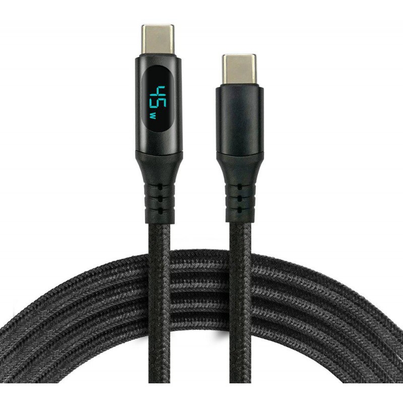 KABEL USB-C / USB-C LCD everActive CBB-3PDL 300cm 20V 2,25A 45W