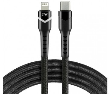 KABEL USB-C / Lightning Apple iPhone LED RGB everActive CBB-1CIR 100cm PD 27W