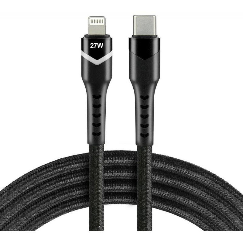 KABEL USB-C / Lightning Apple iPhone LED RGB everActive CBB-1CIR 100cm PD 27W