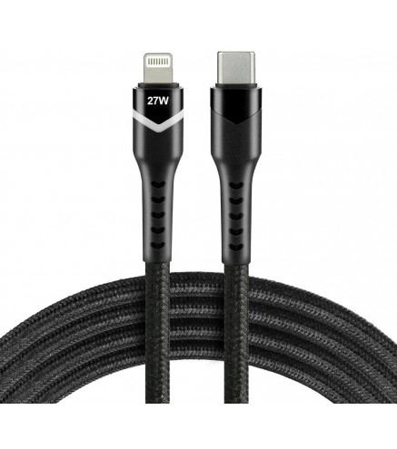 KABEL USB-C / Lightning Apple iPhone LED RGB everActive CBB-1CIR 100cm PD 27W