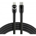KABEL USB-C / Lightning Apple iPhone LED RGB everActive CBB-1CIR 100cm PD 27W