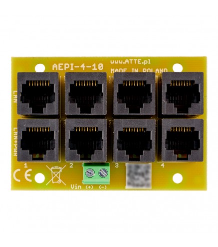 Adapter PoE PASSIVE 4 kanałowy 10/100 ATTE AEPI-4-10-OF