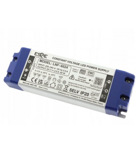 ZASILACZ IMPULSOWY LED ESPE LNF-6024 24V/60W/2.5A IP20