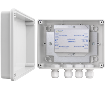 EXTENDER POE PULSAR EXT-POE3H W OBUDOWIE HERMETYCZNEJ DO 3 KAMER IP