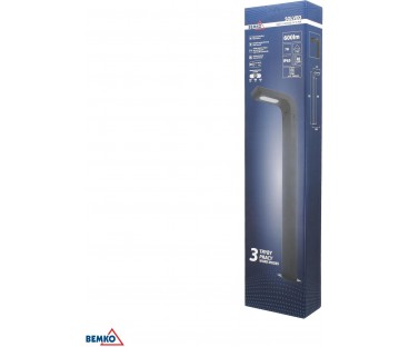 HYBRYDOWY SŁUPEK OGRODOWY LED BEMKO SOLVEO 7W 600LM 3000K/4000K/6500K 80CM IP65 DARK GREY CZ.PIR