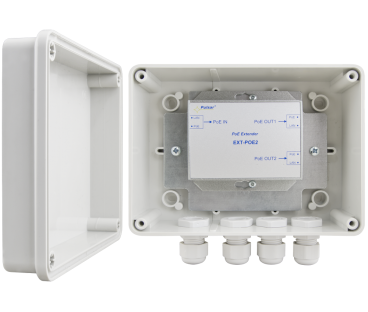 EXTENDER POE W OBUDOWIE HERMETYCZNEJ DO 2 KAMER IP Pulsar EXT-POE2H