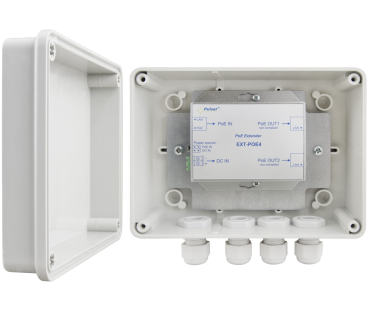 EXTENDER POE W OBUDOWIE HERMETYCZNEJ DO 2 KAMER IP Pulsar EXT-POE4H 48V