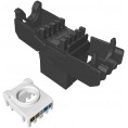 Moduł Keystone beznarzędziowy samozaciskowy SOLARIX Cat.6 UTP RJ45 RAL czarny