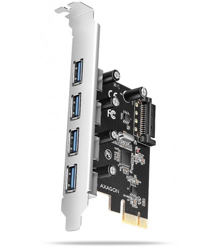 Kontroler Axagon PCEU-430RS PCIe 4x port USB 3.2 GEN 1 15-pin SATA